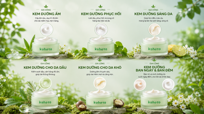 Gia Công Kem Dưỡng Trọn Gói OEM/ODM Tại Keheto