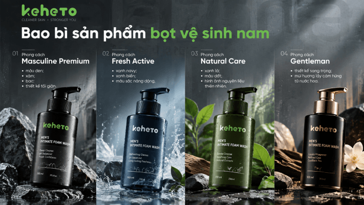 Gia công bọt vệ sinh cho nam - bao bì