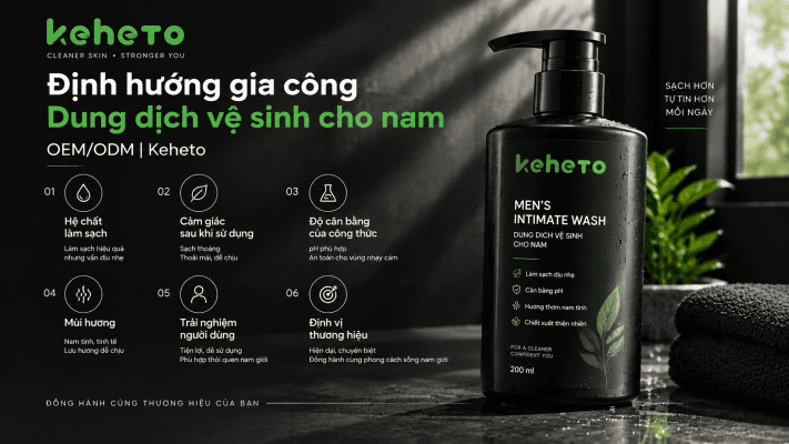 Gia công dung dịch vệ sinh cho nam định hướng