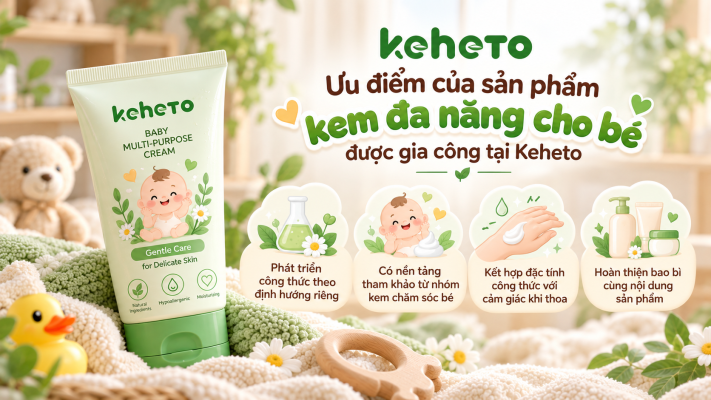 Gia công kem đa năng cho bé tại Keheto