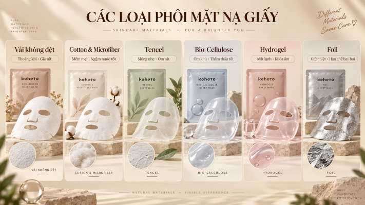Gia công mặt nạ giấy - các loại phôi