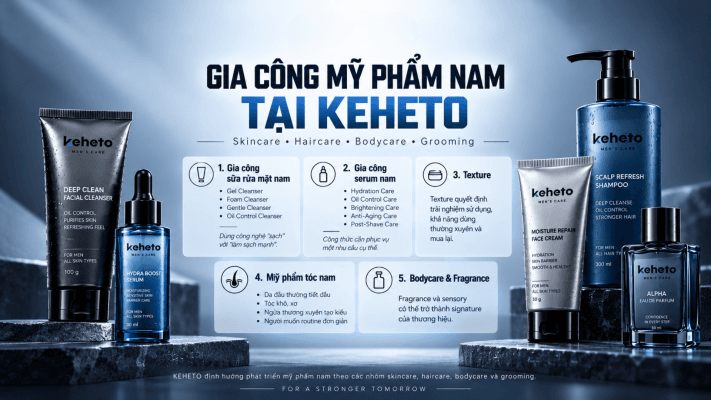 Gia công mỹ phẩm nam tại Keheto
