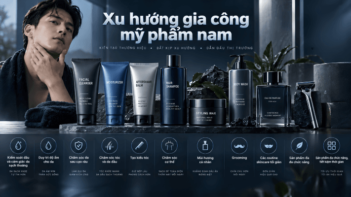 Gia công mỹ phẩm nam - xu hướng