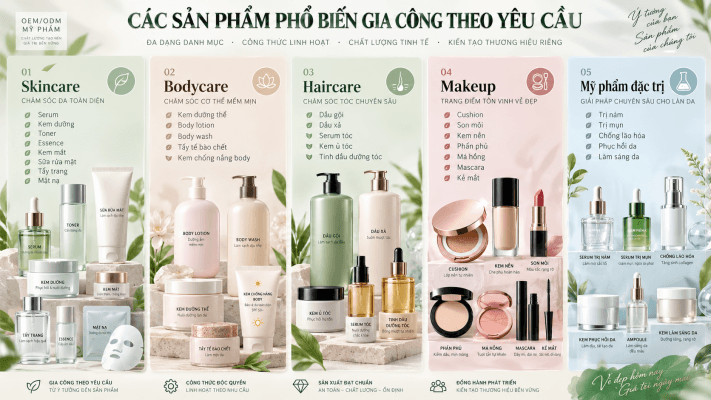 Gia công OEM/ ODM mỹ phẩm