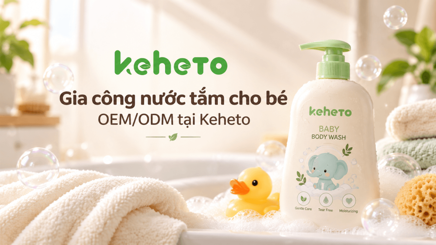 Gia công nước tắm cho bé