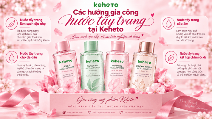Gia công nước tẩy trang tại Keheto