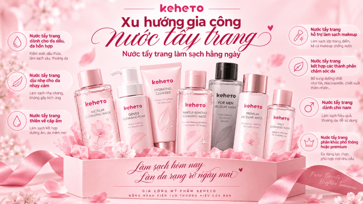Gia công nước tẩy trang - xu hướng