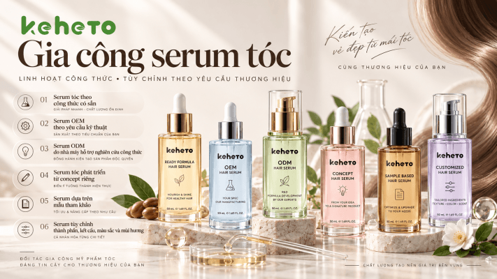 Gia công serum tóc xu hướng