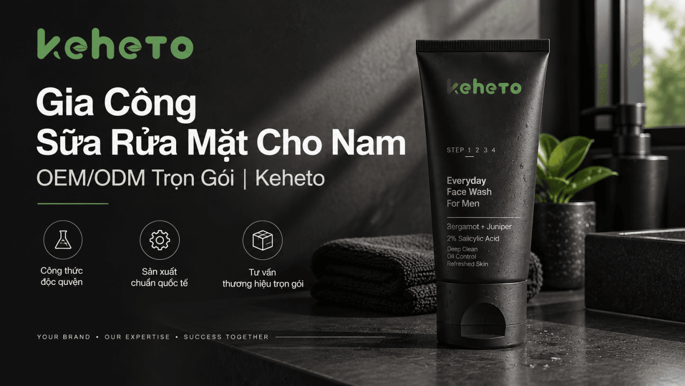 Gia công sữa rửa mặt cho nam