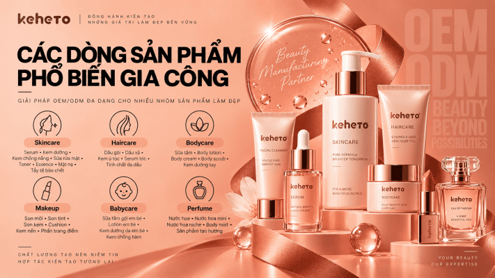 Nhà máy sản xuất mỹ phẩm - các dòng sản phẩm
