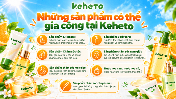Gia công mỹ phẩm uy tín các dòng sản phẩm